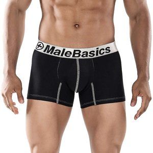 MaleBasics Men's Sexy CLASSIC POUCH TRUNK, Cotton-Spandex, Black, XL, NEW